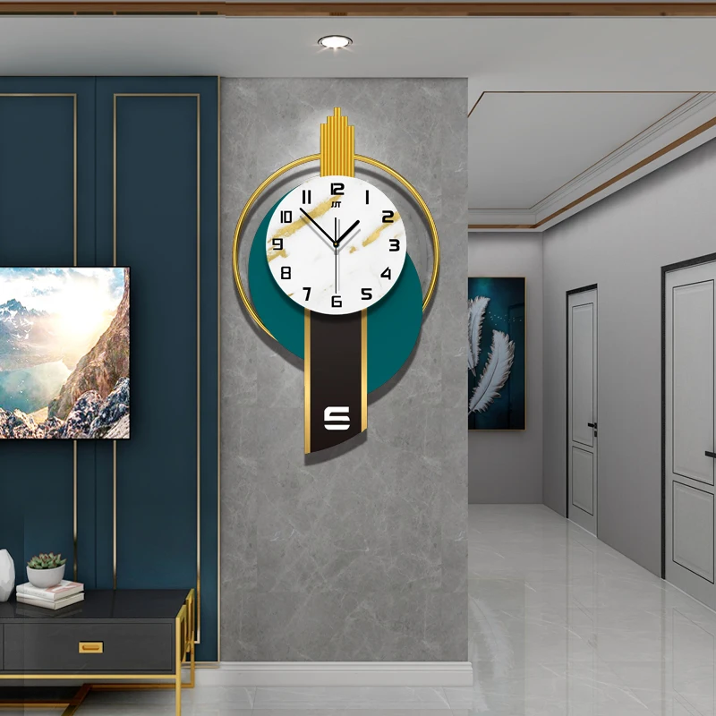 

Большие простые настенные часы современного дизайна, креативные Роскошные бесшумные настенные часы в скандинавском стиле для гостиной, на...