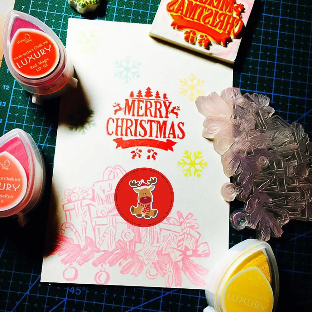 

500Pcs Merry Christmas Stickers Animals Snowman Trees Decorative Stickers Wrapping Gift Box Label Christmas Tags Decorations