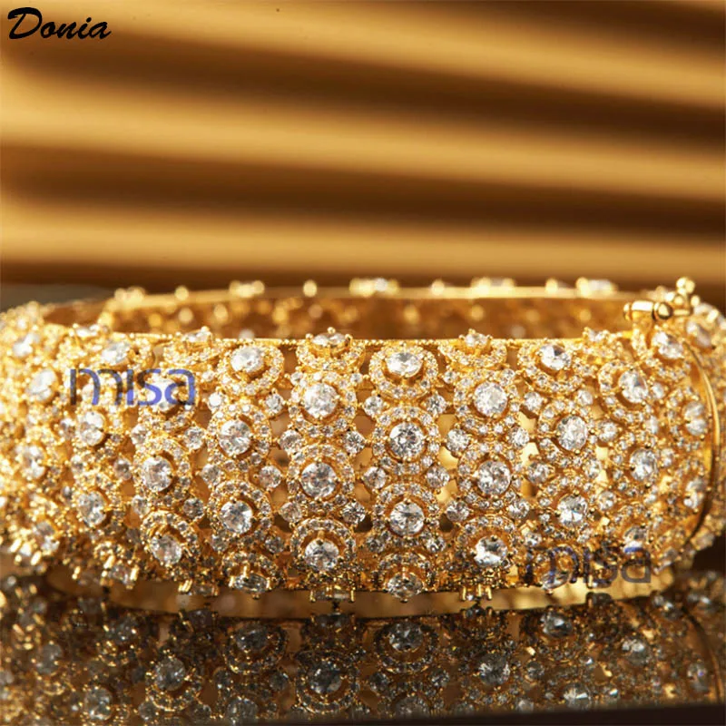 Ювелирные изделия Donia изысканный и простой браслет трехцветный полный круг AAA