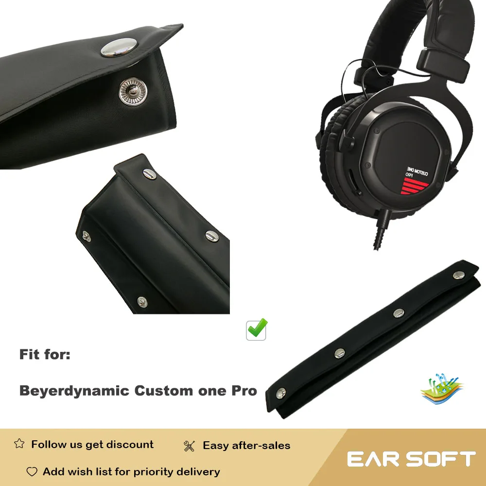 Earsoft Replacement Ear Pads Cushions for Beyerdynamic Custom one Pro Headphones Headband Earmuff Case Sleeve Accessories