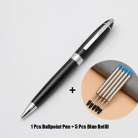 high quality rolllerball pen 1pcs rotating metal ballpoint pen stationery ballpen 1 0mm black ink office school supplies