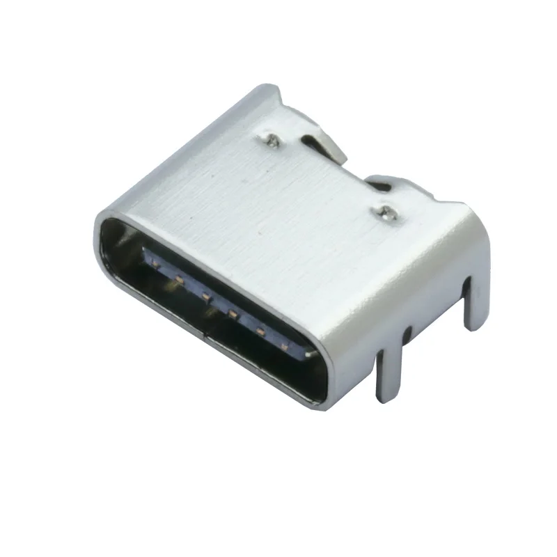 Гнездовой разъем 100 шт./лот USB Type C 6 Pin SMT 3 1 гнездовой SMD DIP для печатной платы