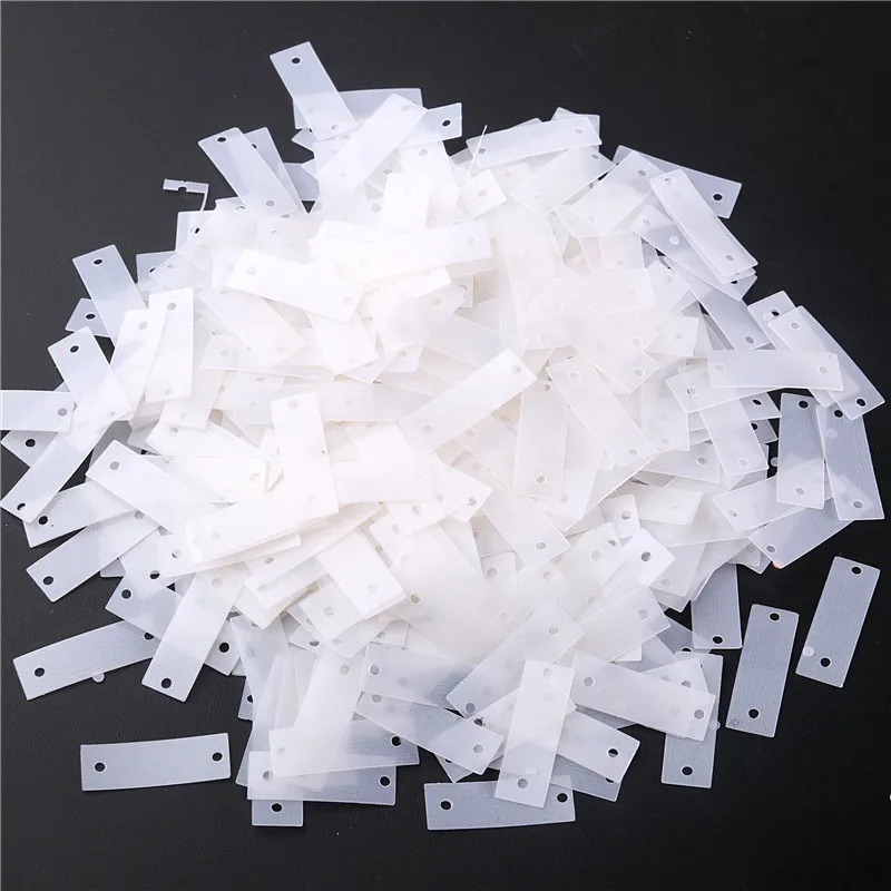 Квадратные прямоугольные пайетки с двумя отверстиями 6 х19 мм 200 шт.|flat sequins|sequins