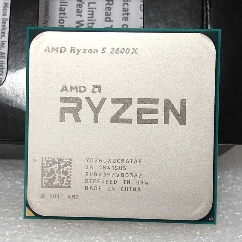Процессор AMD Ryzen 5 2600X R5 2600X3,6 GHz шестиядерный ЦП с двенадцатью потоками L2 = 3M L3 = 16M 95W YD260XBCM6IAF Socket AM4
