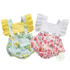 Комбинезон для девочек 0-24 месяцев, с оборками, летний