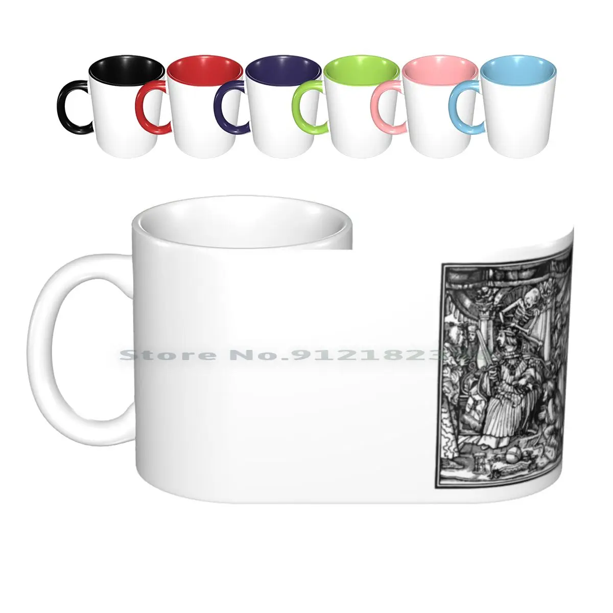 

Керамические кружки императора Dance Of Death-07, кофейные чашки, Кружка для молока и чая, танцевальный Скелет смерти, человек смерти, Ханс холбин