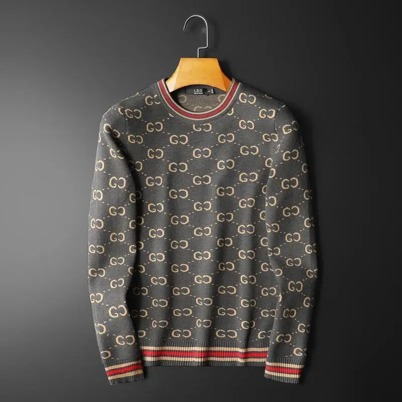 

Light Luxury Fashion Design and Color Pullover Men's Autumn and Winter Slim Casual Warm Bottomed Sweater