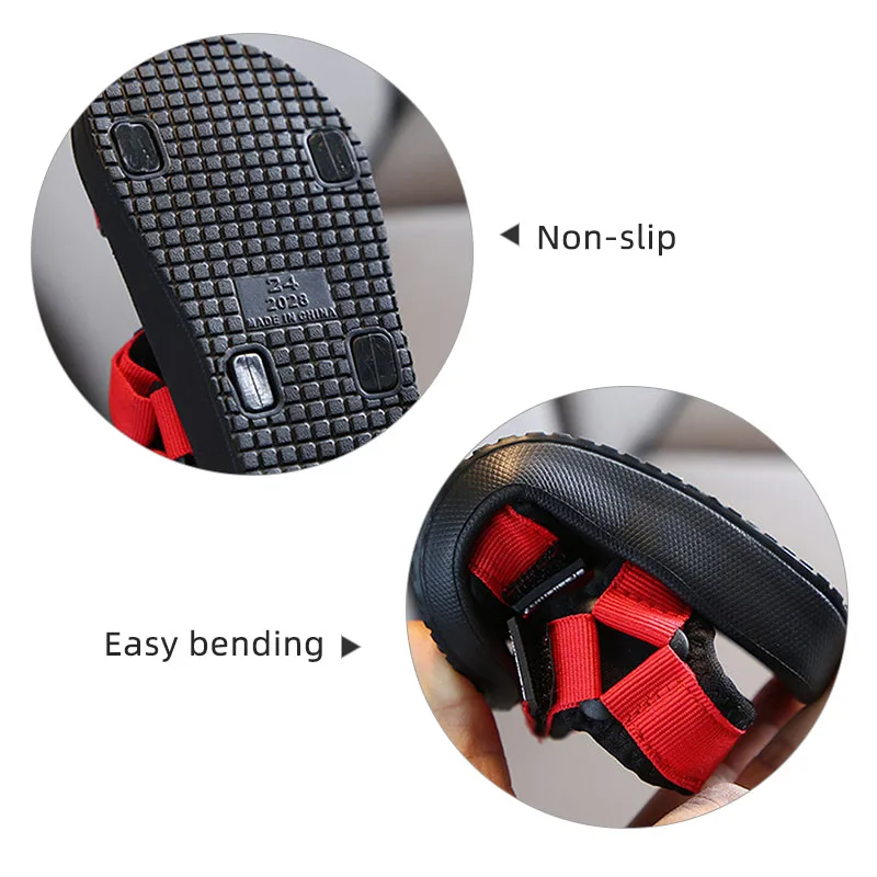 

Summer New Canvas Sandals Boys Girls Sandals Solid Color Soft Soled Anti-Slip Children Kids Shoes Summer Beach Sandals