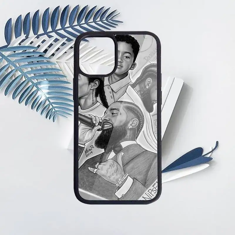 

Nipsey Hussle rapper singer Phone Case PC for iPhone 11 12 pro XS MAX 8 7 6 6S Plus X 5S SE 2020 XR