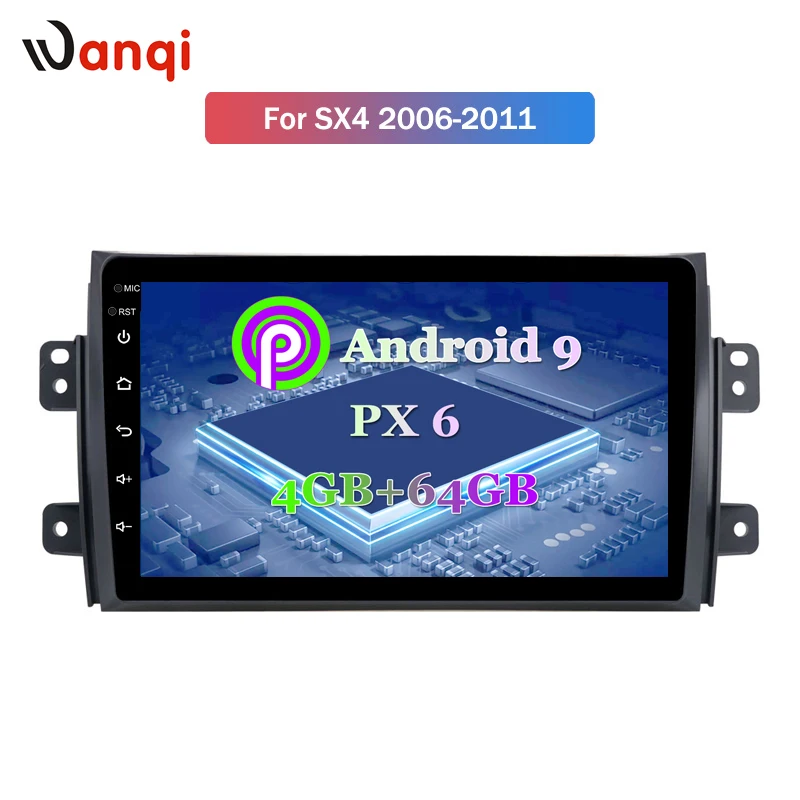 Автомобильный мультимедийный плеер Android 9 gps для Suzuki SX4 2006 2007 2008 2009 2010 2011 2012 2Din