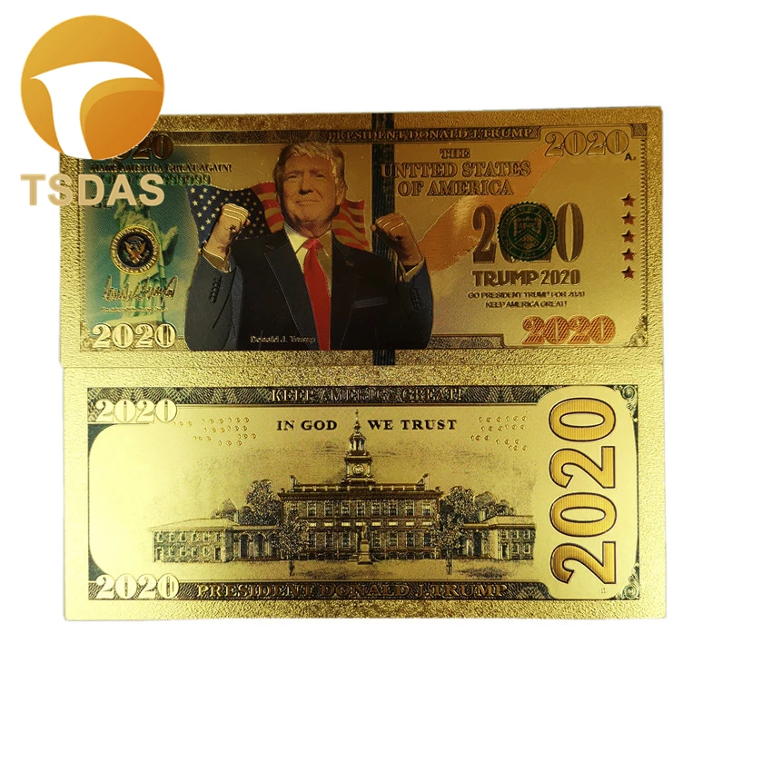 6 10 шт./партия, хорошие банкноты в Америке, Трамп, President, купюр, банкноты, 24 K, позолоченные поддельные деньги для подарков - Цвет: 6