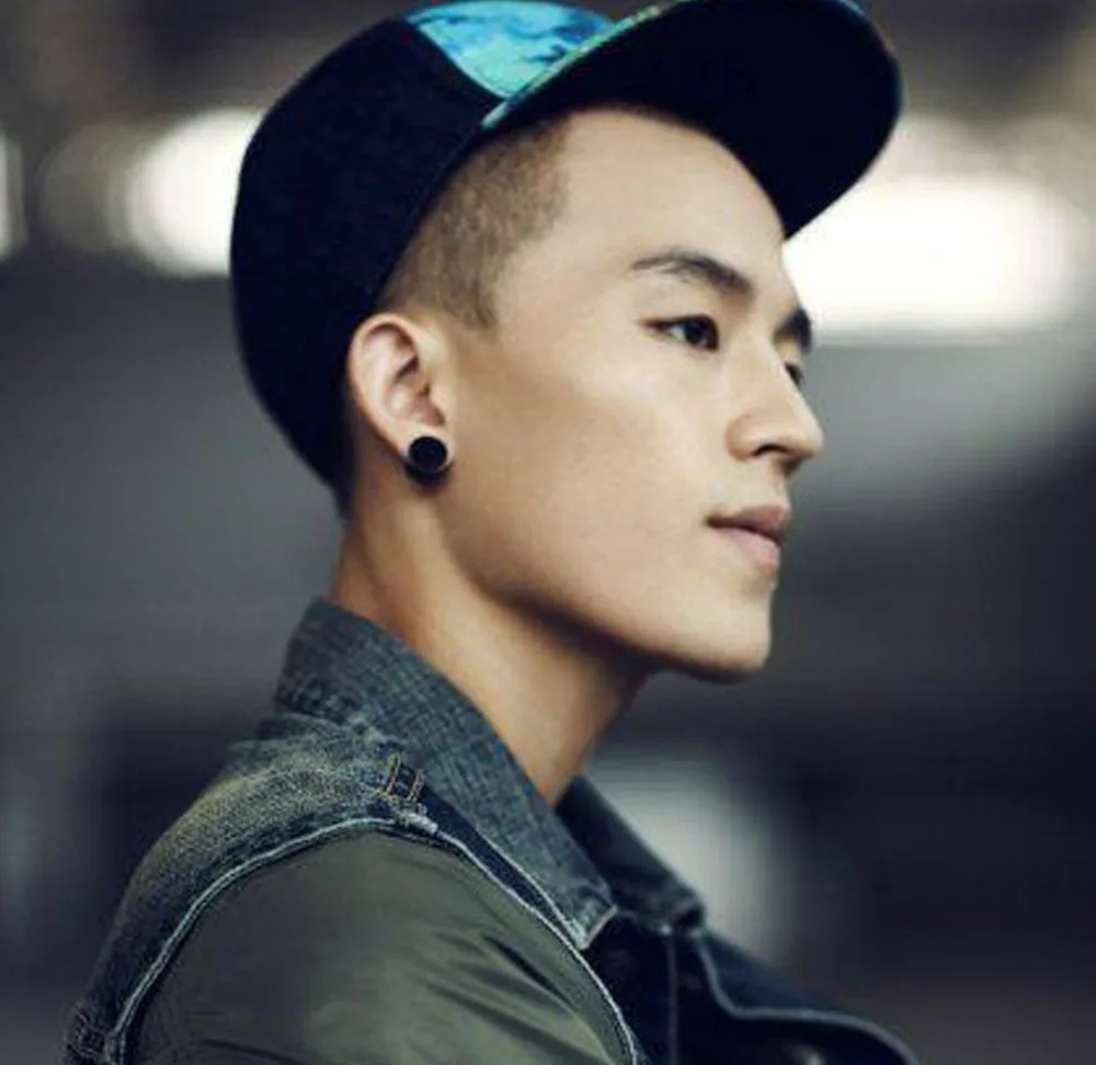 1 шт. Новые Черные Готические серьги-колокольчики модные круглые простые мужские