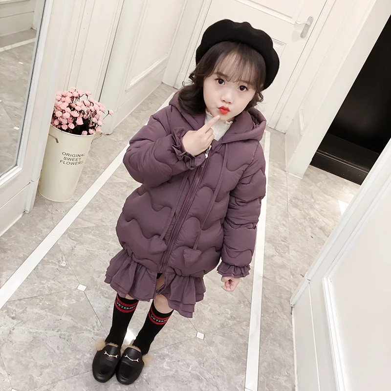 Модная зимняя куртка с хлопковой подкладкой для девочек-подростков детская