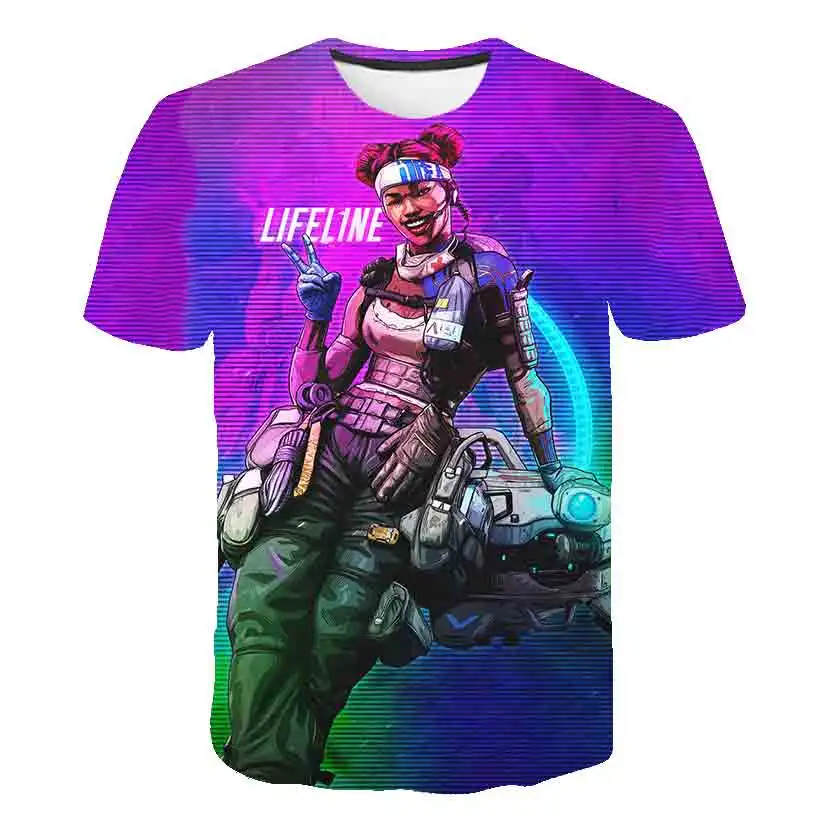 

Boy Girl Kids Games Apexes Legends Casual Fashion Men Women Children 3D Printed T Shirt Short Sleeve Casual Cool Tops Tee