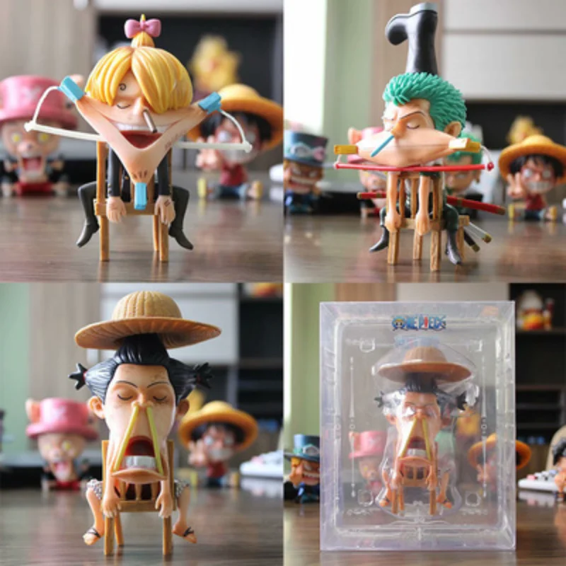 One Piece Luffy Zoro Sanji Hand-made 15CM Model Christmas Gift Collection