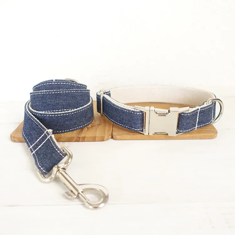 Solid Leash and Collar Set Pet Supplies for Dogs Rottweiler Blue White Polyester Adjustable Traction Rope Rifornimenti Del Cane | Дом и сад