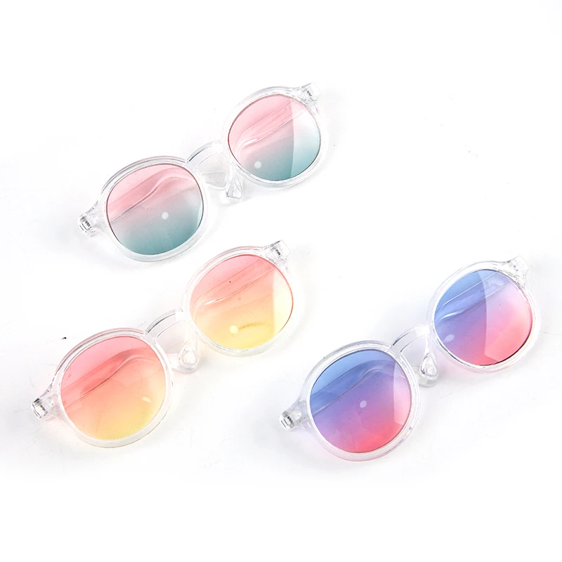 

1 шт., цветные пластиковые очки для кукол, аксессуары для кукол 1/6