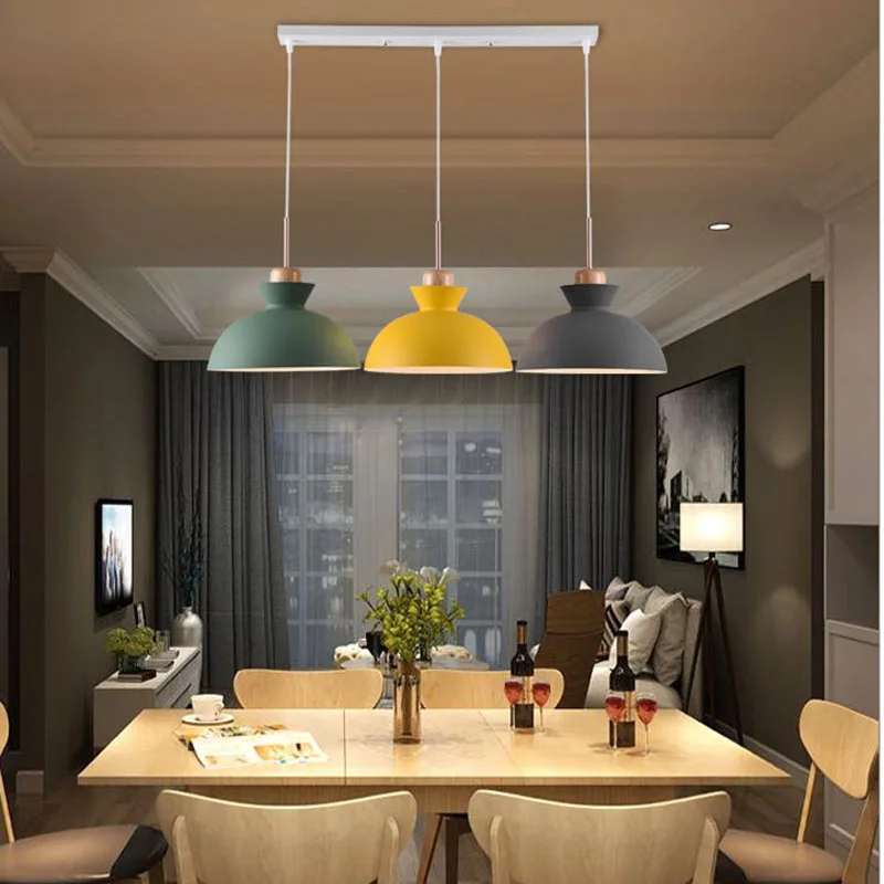 Современный подвесной светильник в скандинавском стиле лампа цвета макарон лофт