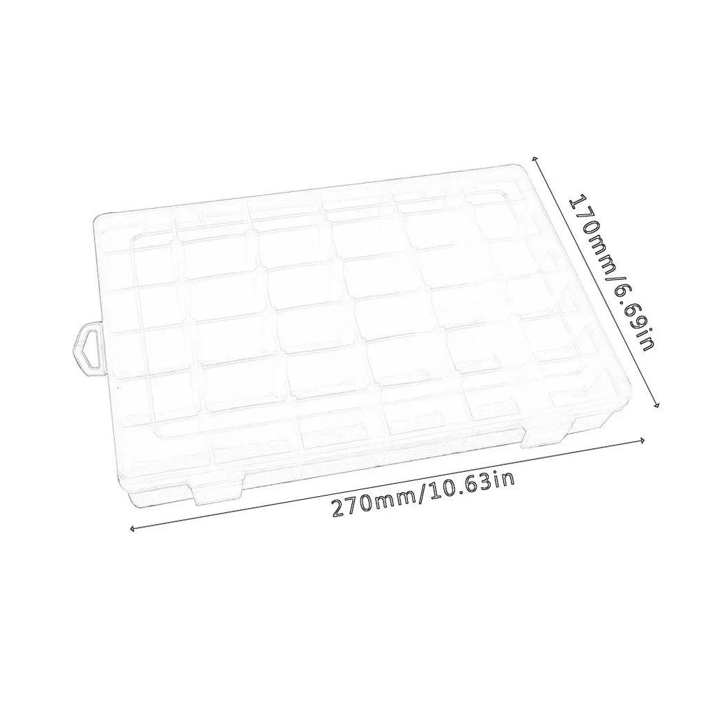 36 Сетка Прозрачная пластиковая коробка для хранения косметики лекарств серьги