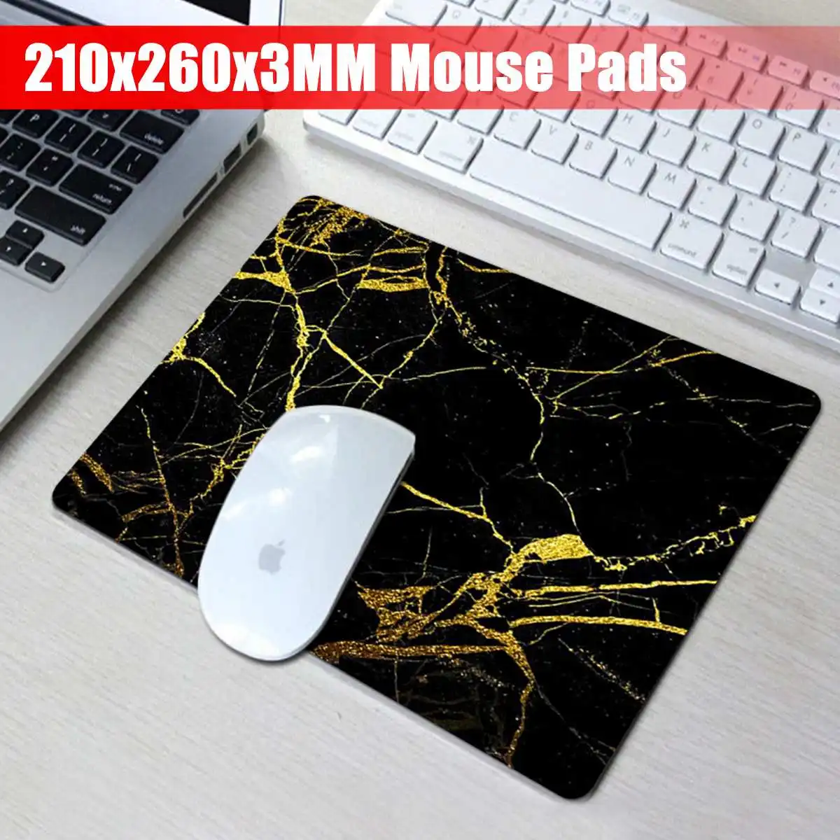 

Universal Soft Natural RubberBlack Marble Pattern Mouse Pads Anti-slip Rubber Gaming Mouse Pad Game Tool Mouse Pad Desk Mat