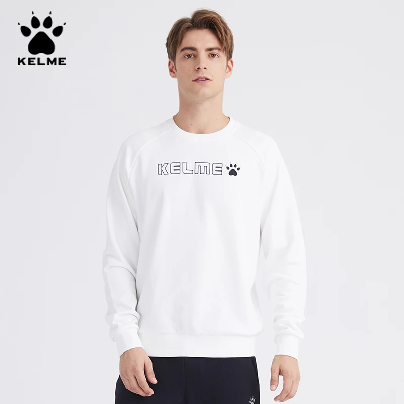 KELME мужская толстовка с круглым вырезом 100% хлопок повседневные толстовки мужской
