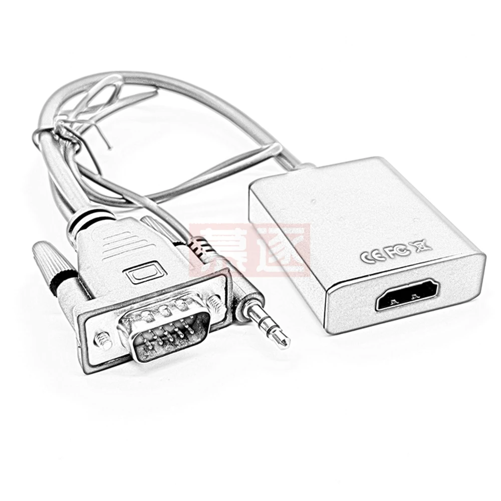 VGA M to HDMI-Совместимость F адаптер конвертер кабель с аудио Выход 1080P USB Мощность для