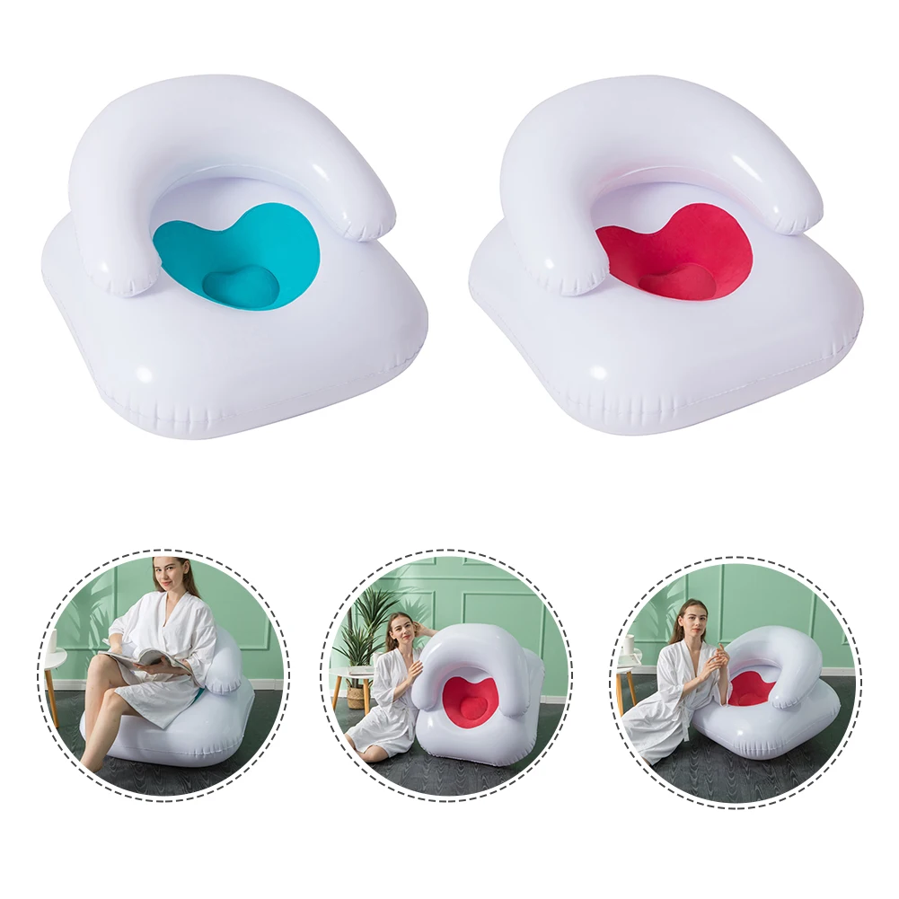 

Inflatable Lazy Sofa U Shape Yard Picnic Indoor Outdoor Bean Bag Chair Portable Garden Waterproof Living Room Easy Clean Beach