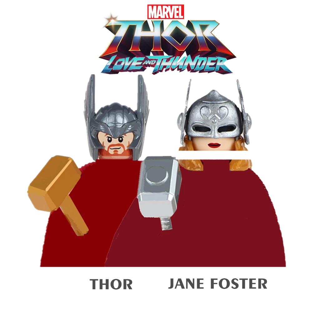 Marvel Avengers Love and Thunder Thor Jane Foster Figures Building Blocks Figures Bricks Toy Kid Gift