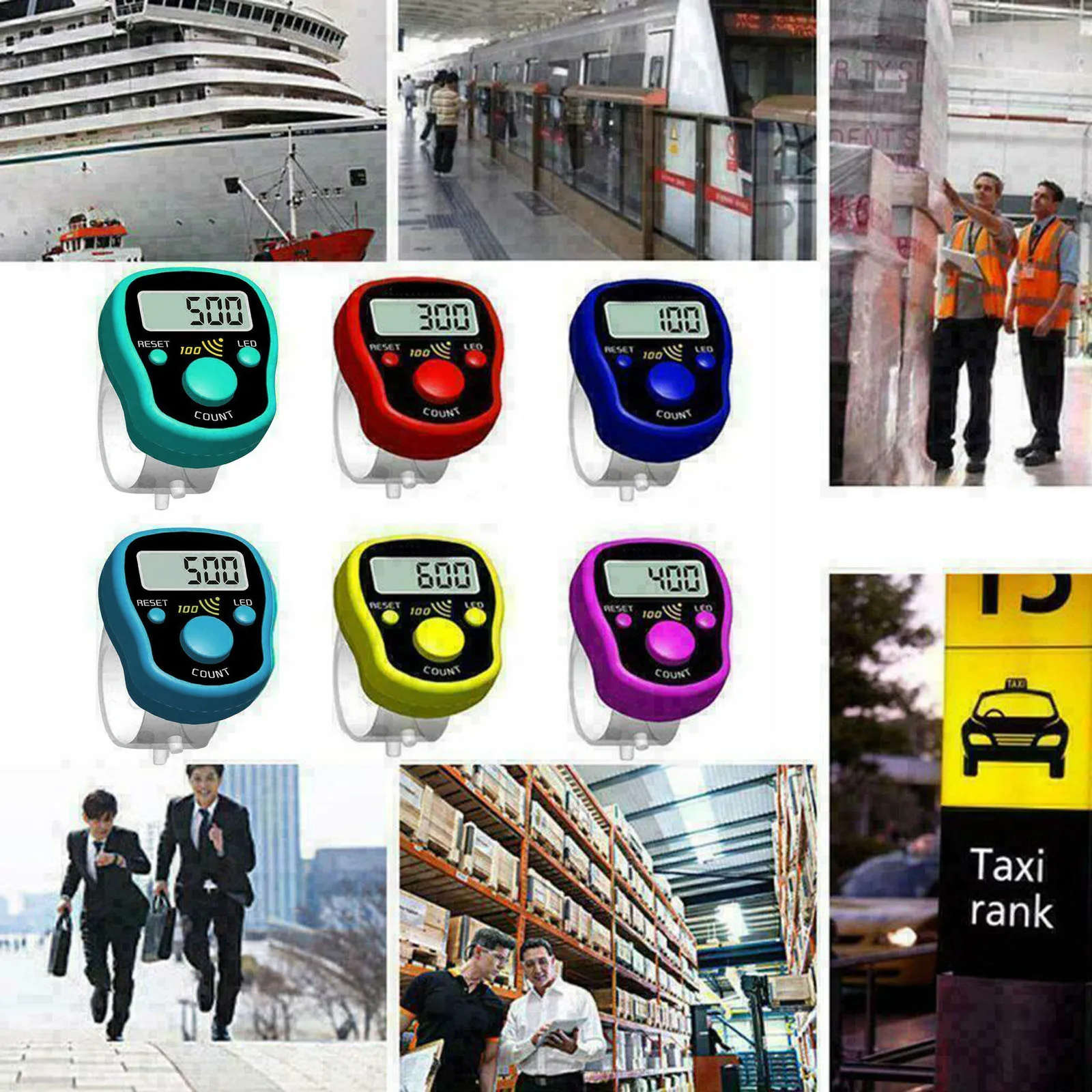 Мини-маркер для стежков и счетчик рядов пластиковый электронный цифровой шитья