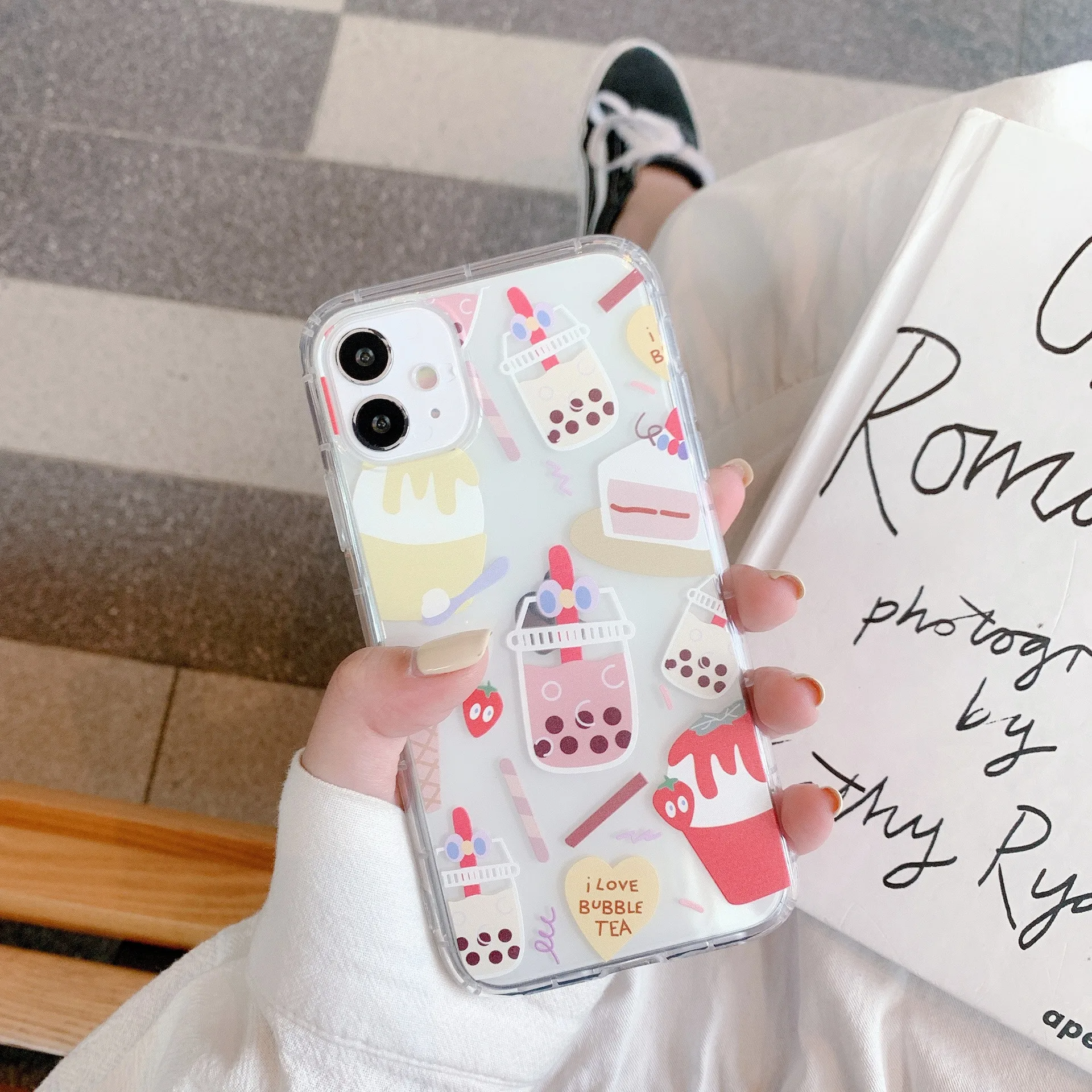 

Ins graffiti envelope suitable for Apple 11 / xsmax mobile phone case iPhone 7p couple 6S transparent soft case Pro