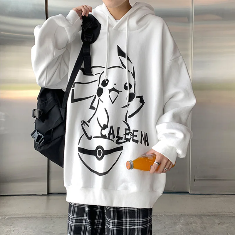 Мужская толстовка оверсайз с капюшоном Anima 5XL Harajuku Черная Толстовка Оверсайз