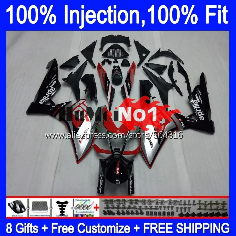 

Инъекция для Aprilia RSV 1000 R 1000R RSV1000RR 106MC.1 красный серебристый RSV1000 09 11 2012 2013 2015 2009 2010 12 13 15 обтекатели