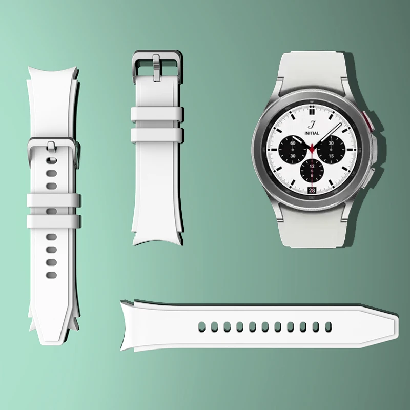 Ремешок силиконовый для Samsung Galaxy Watch 4 Classic Band 46 мм 42 спортивный сменный Браслет 44 40