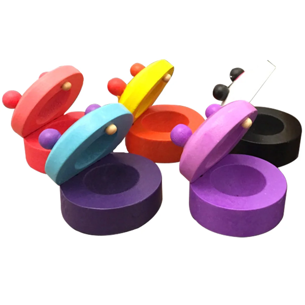 

5pcs Children Percussion Toddlers Cartoon Musical Castanets Allegro