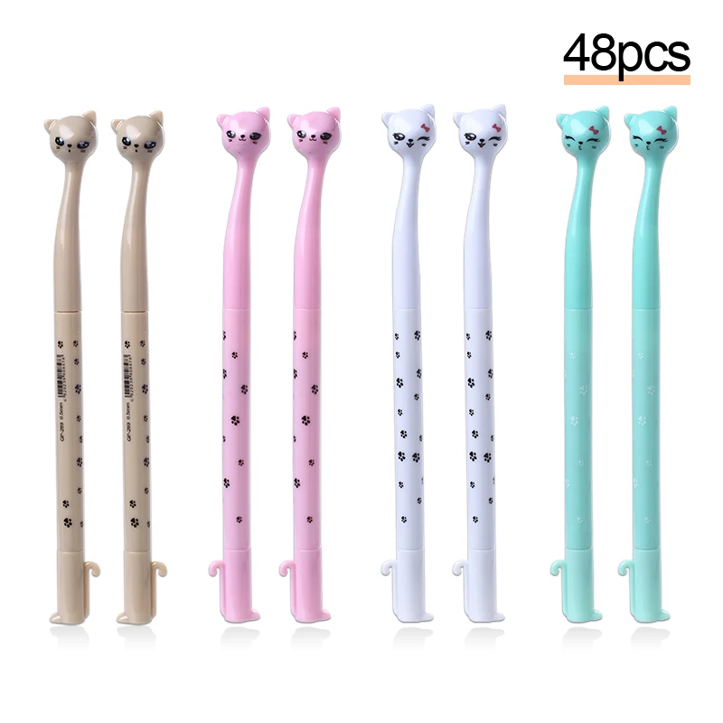 48 шт./компл. Фантастическая Милая гелевая ручка с единорогом каваи кошка утка