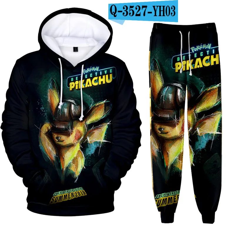От 8 до 20 лет новый аниме Покемон детектив одежда для Пикачу комплект