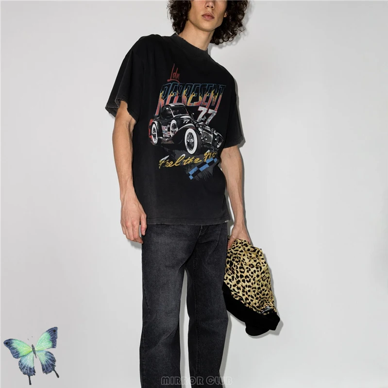 

Oversized Represent Vintage T-shirt Men Women Old Car Print Destroy Represent T shirt