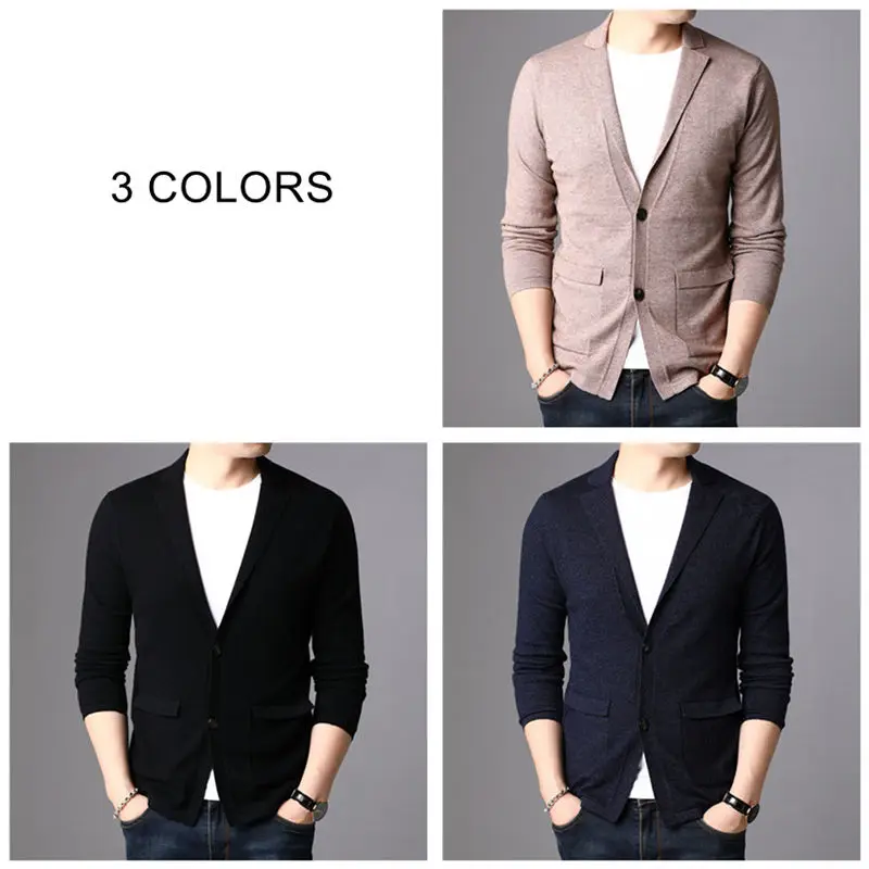 Брендовый мужской свитер уличная одежда модный с v образным вырезом пальто для