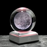 3d moon model crystal ball astronomy gift sphere decorative ball planets glass ball sphere decorative miniature model ball