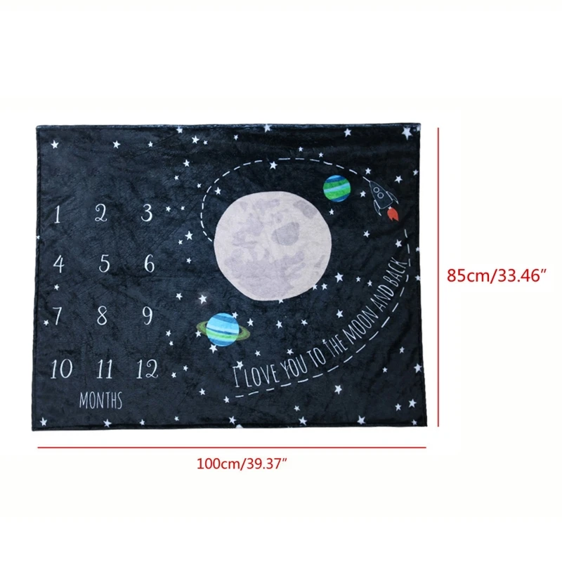 

Baby Blanket Sleeping Swaddle Wrap Super Soft Flannel Milestone Blanket Play Mat Photo Prop