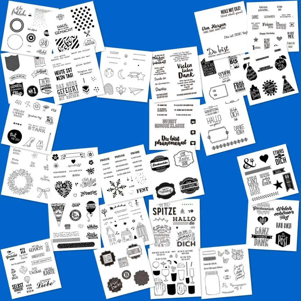 Прозрачные марки с немецкими надписями|Штампики| |