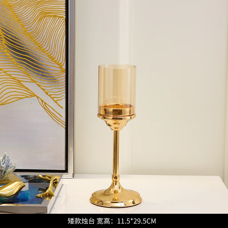 

European Style Candle Holder Light Luxury Romantic Dining Table Candle Holders Living Room Centro De Mesa Home Decoration EB50ZT