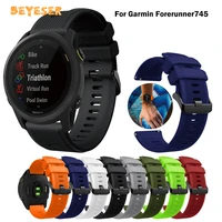 soft fashion colorful quick release strap for garmin forerunner745 silicone smart replacement belt 22mm wristband accessories
