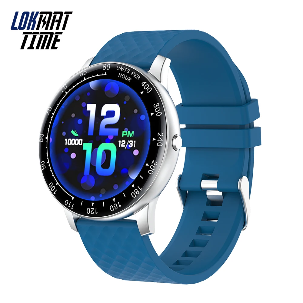 

Lokmat Time 2020 Smart Watch for Women Full Roud Full Touch Screen Smartwatch Men Sports Pedometer for Drop Shipping Android iOS