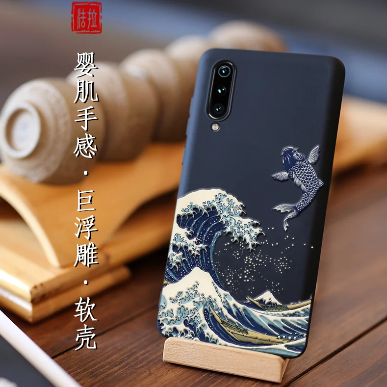 Матовый чехол для Xiaomi mi 10 Pro новый рельефный 3d Note защитный высокое качество черный