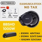 Bafang мотор BBSHD BBS03 48V 52V 1000W мотор среднего привода электрический мотор Ebike комплект преобразования eBike BBS03 52V17.5AH 20AH батарея