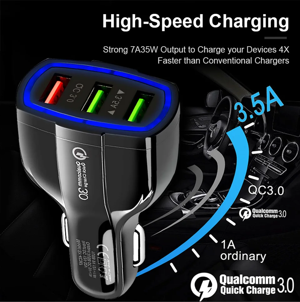 Зарядное устройство USB 3 0 5 В 2 А быстрая зарядка от внешнего аккумулятора для iPhone 6