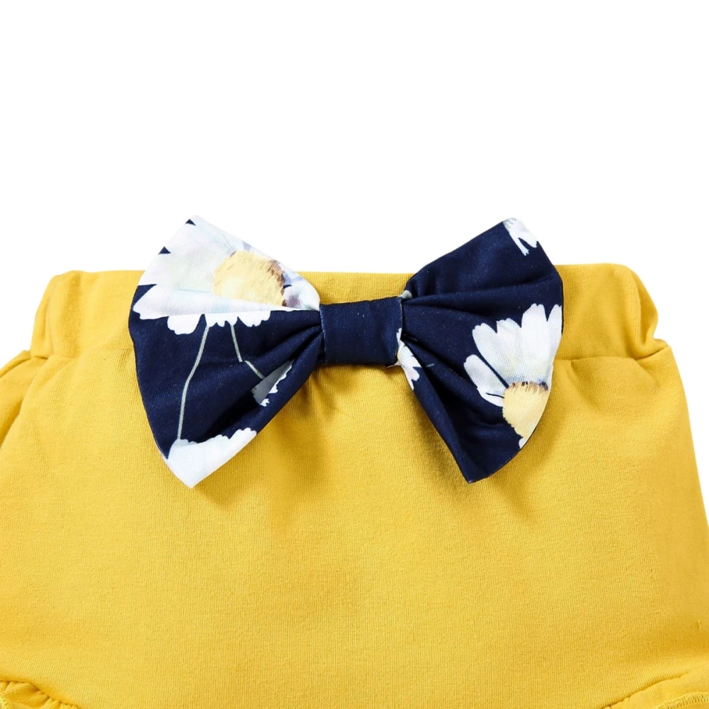 

3Pcs Summer Baby Girls Clothing Set Floral Printed Rompers+ Casual Shorts + Hairband Baby Clothing Outfits 0-18M