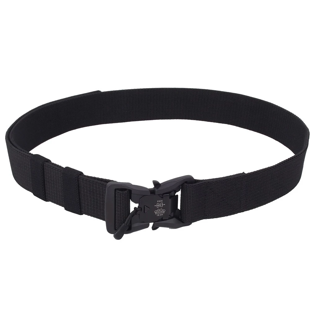 Тактический поясной ремень 125 см эластичный с фиксированной пряжкой портативный