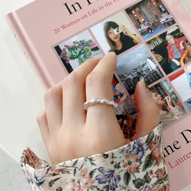 Изящные украшения в стиле бохо витое простое дизайнерское женское кольцо